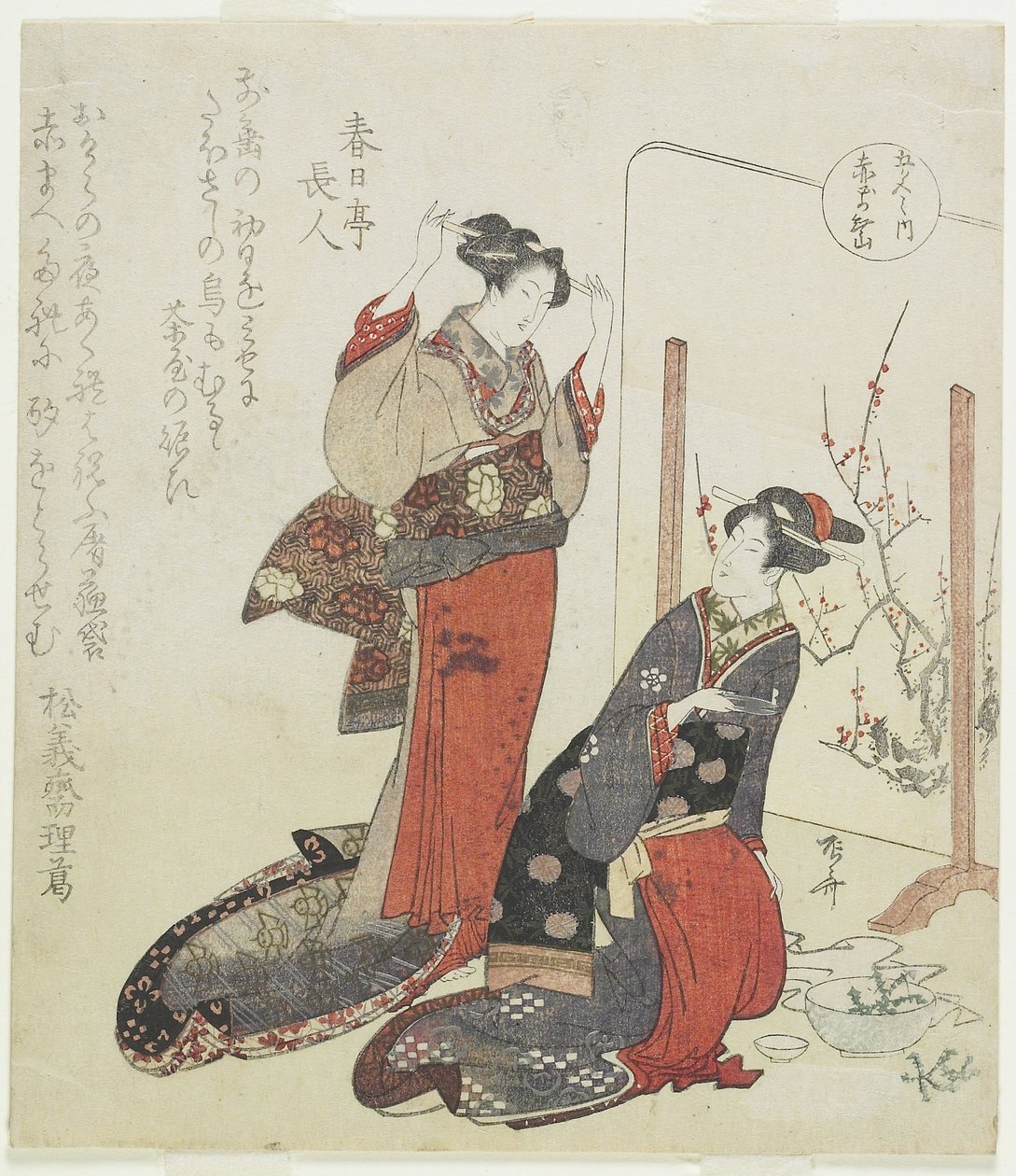 Punainen, c. 1820 tekijältä Ryuryukyo Shinsai