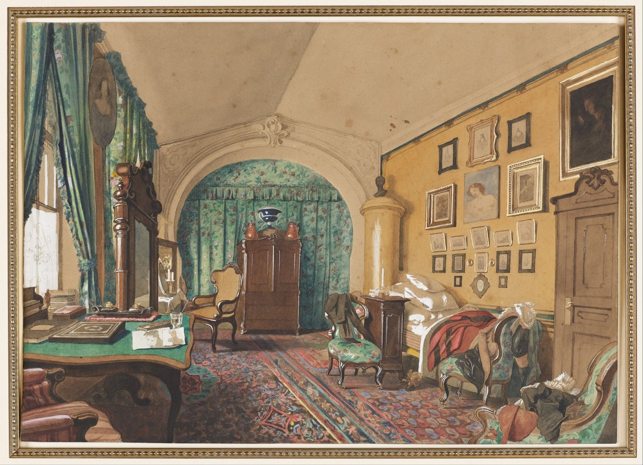 Mansin olohuoneen sisustus tekijältä S. Tolstoi