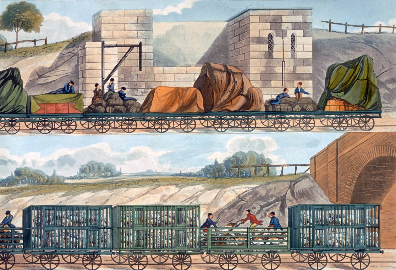 Junat Liverpoolin ja Manchesterin rautateillä, 1832-1833 tekijältä SG Hughes