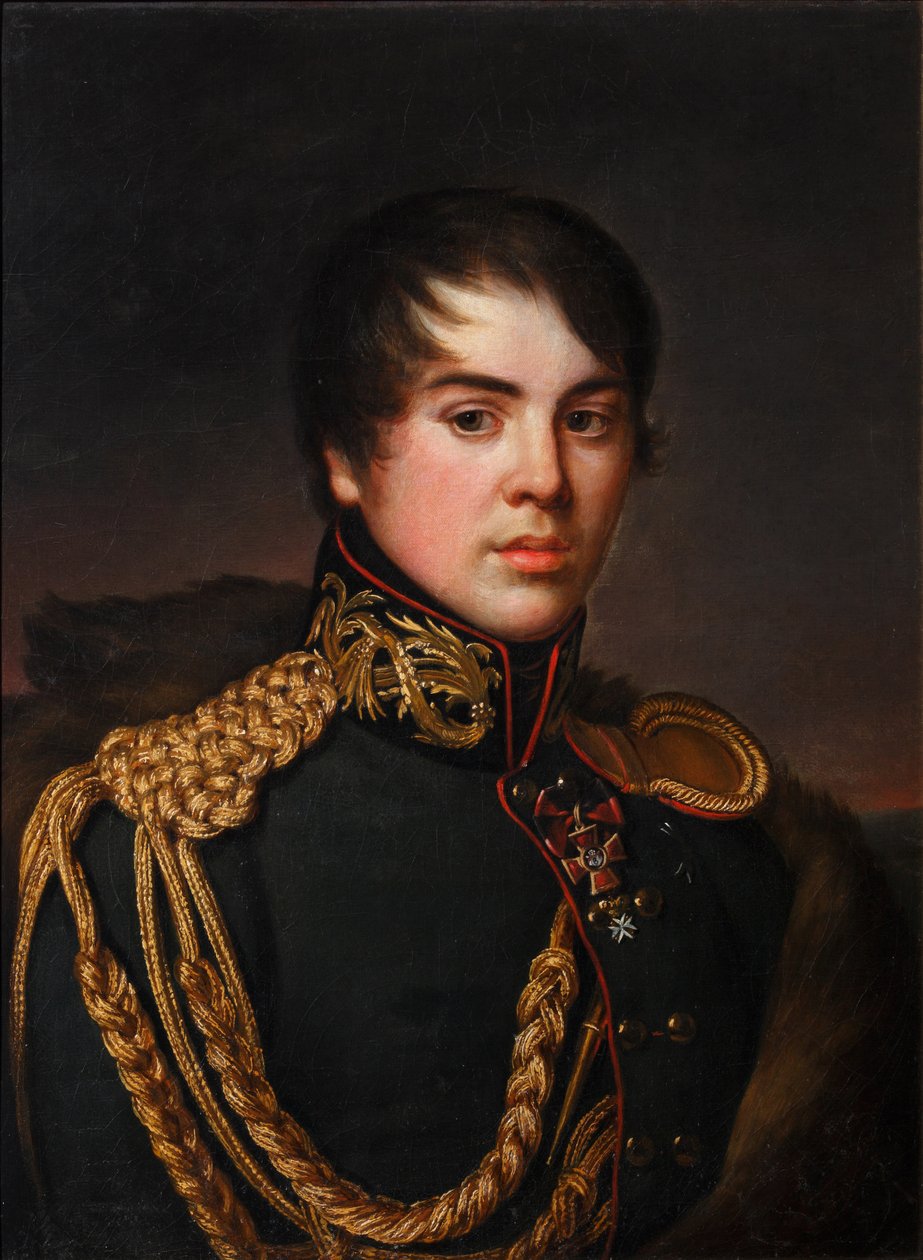Kreivi Vladimir Stepanovitš Apraksinin muotokuva 1796-1833, noin 1812 tekijältä S.S. Svintsov