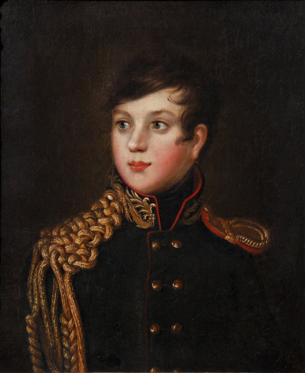 Prinssi Aleksanteri Pavlovich Stroganovin muotokuva 1795-1814, noin 1812 tekijältä S.S. Svintsov