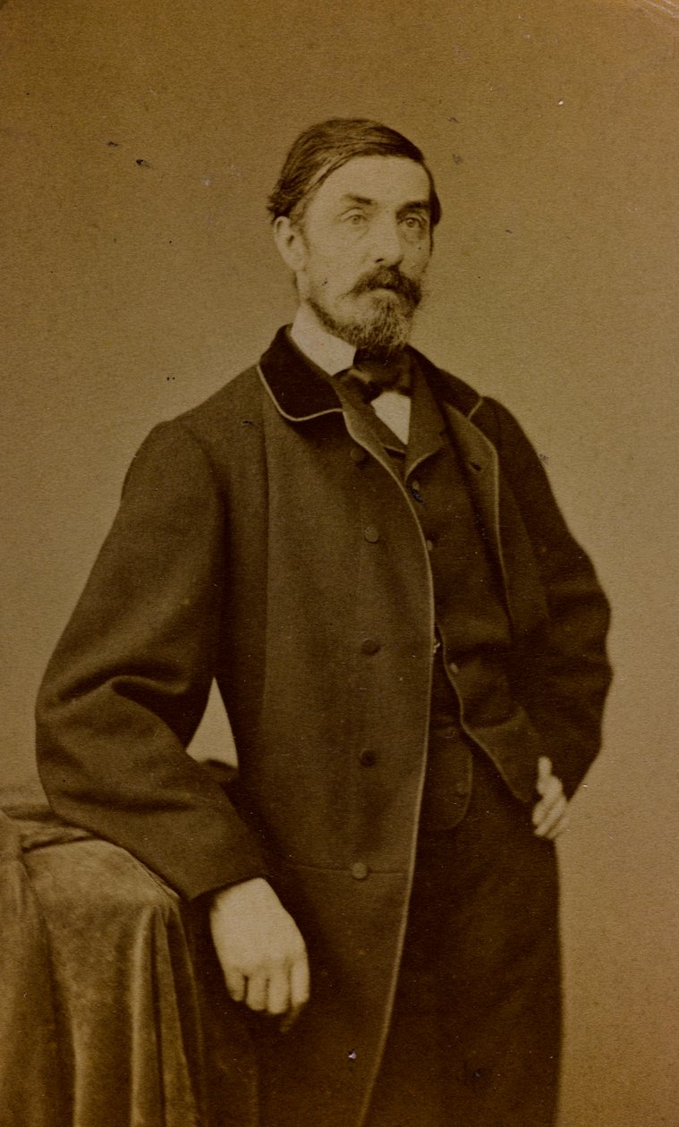 Auguste Paul Charles Anastasin muotokuva, ranskalainen taidemaalari; käyntikortti (m/w kuva) tekijältä S. Berthaud
