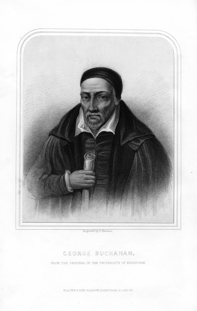George Buchanan, skotlantilainen historioitsija ja humanistitutkija, 1870. tekijältä S. Freeman