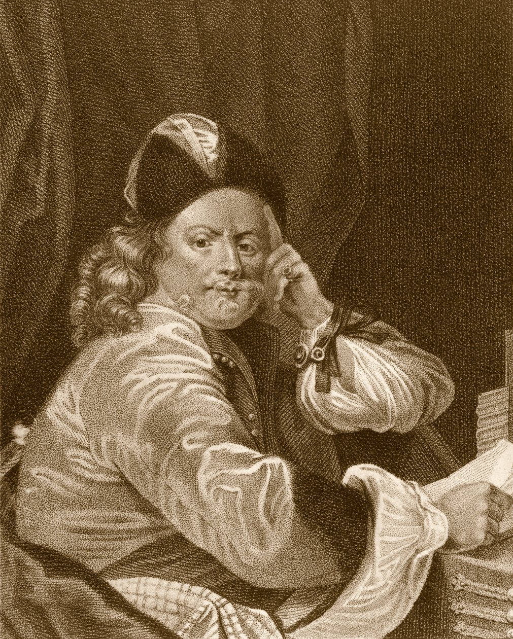Thomas Killigrew, kaiverrus J.J Van den Bergh tekijältä S. Harding