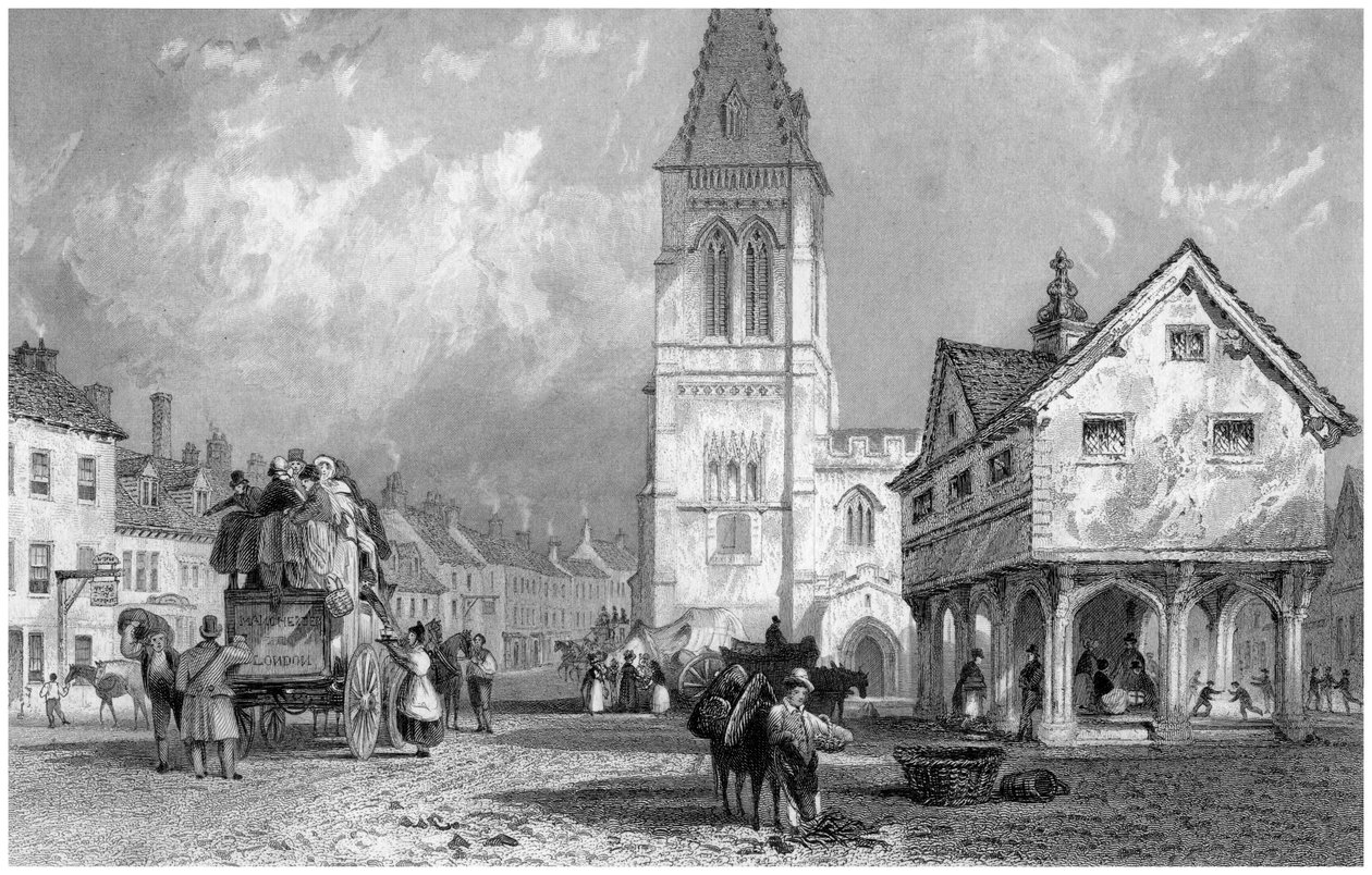 Market Harborough, Leicestershire, 1800-luku tekijältä S. Lacey