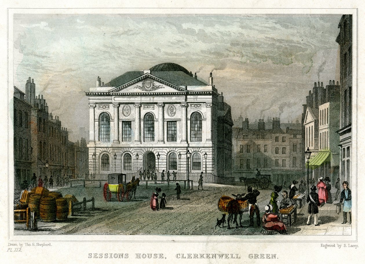 Sessions House, Clerkenwell Green, Islington, Lontoo, 1831. tekijältä S. Lacey