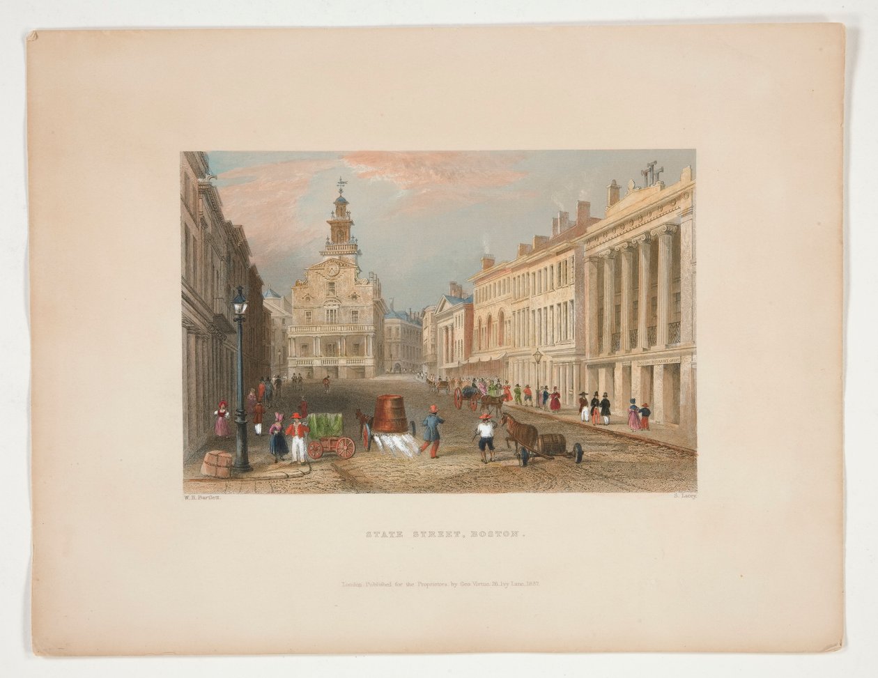 State Street, Boston, Nathaniel Parker Willisin kuva tekijältä S. Lacey