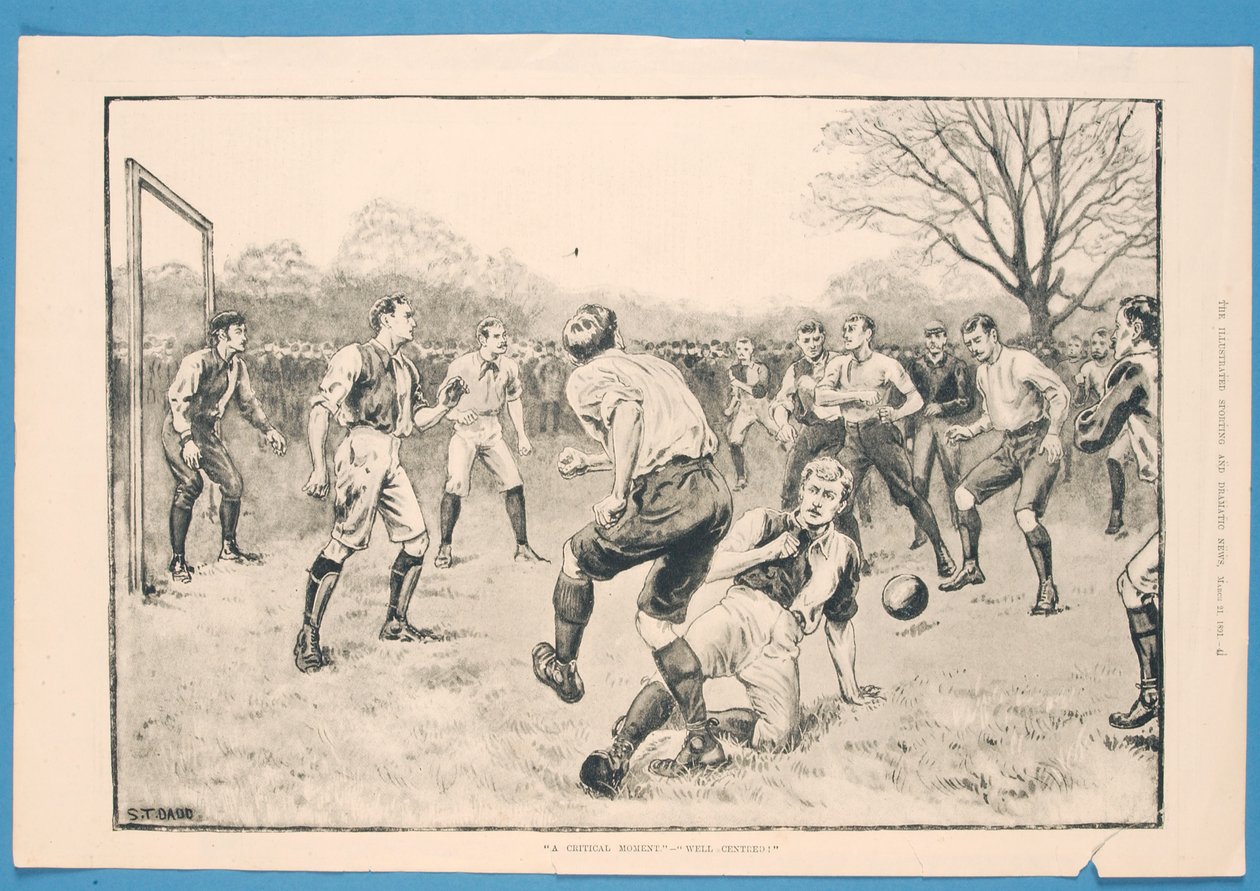 Kriittinen hetki - Hyvin keskitetty, julkaisusta "The Illustrated Sporting and Dramatic News", 21. maaliskuuta 1891 (litho) tekijältä S. T. Dadd