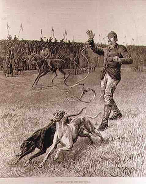 Kurssi: Slipping the Greyhounds, "The Illustrated London News" tekijältä S. T. Dadd