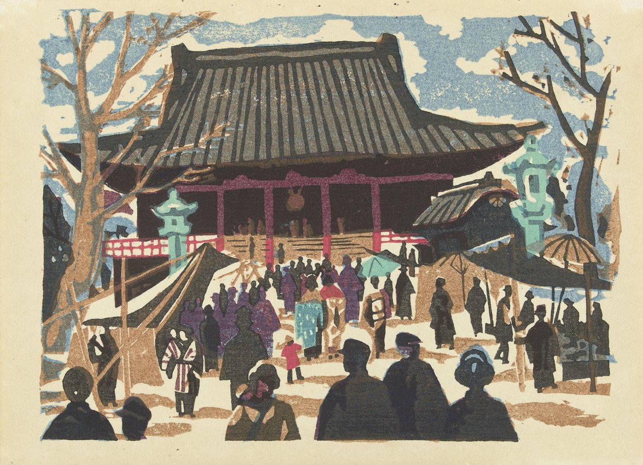 Asakusa Kanonin temppeli Asakusa Kuan-on silli aan kyo Kyo Kaiko Zue tekijältä Saitō Kiyoshi