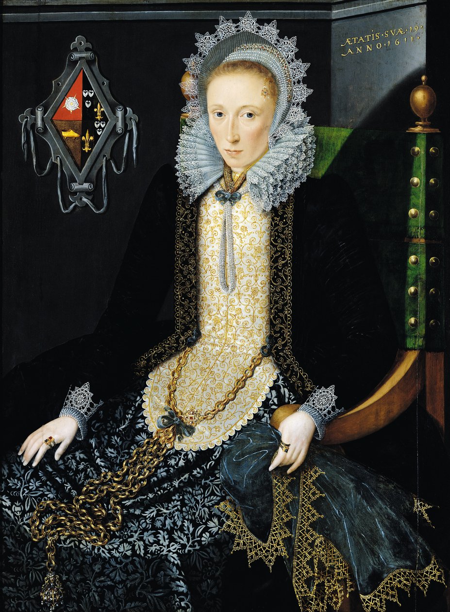 Adriana van Nessen muotokuva, 1611 (pari 190374) tekijältä Salomon Mesdach