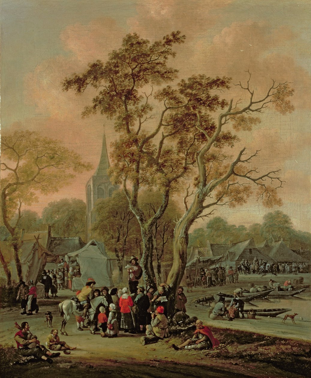 Kylämessut mummon kanssa, 1702 tekijältä Salomon Rombouts