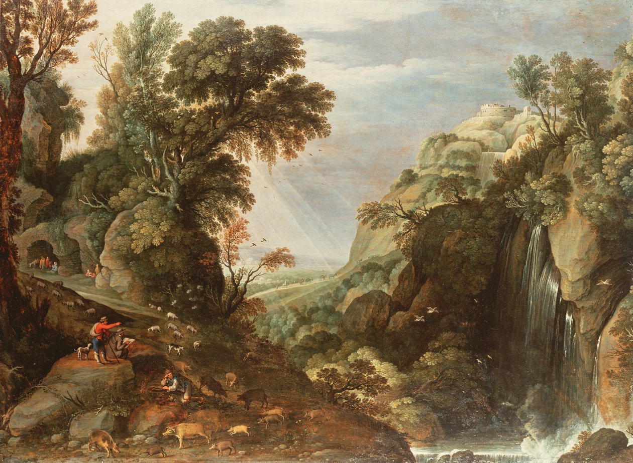 Klassinen maisema tekijältä Salomon van Ruisdael or Ruysdael