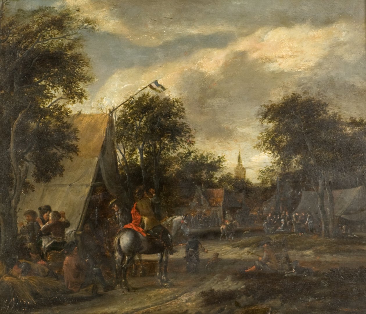 Village Kermesse (öljy paneelissa) tekijältä Salomon (follower of) Rombouts