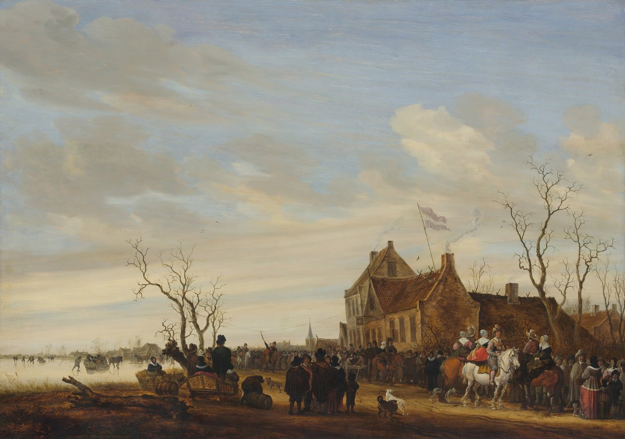 Ankeriaan piirtäminen, 1650-luvun alku. tekijältä Salomon Ruysdael