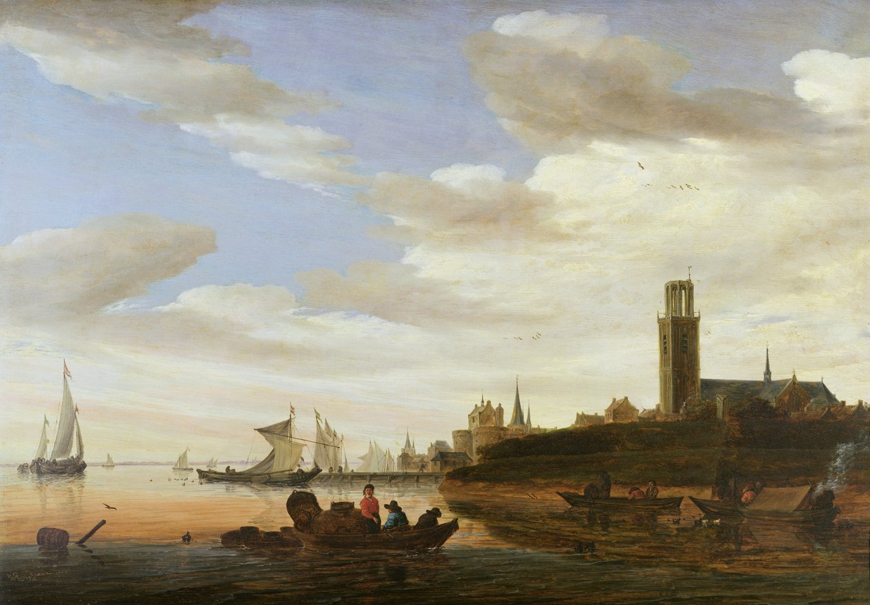 Haarlem, 1667 tekijältä Salomon van Ruisdael or Ruysdael
