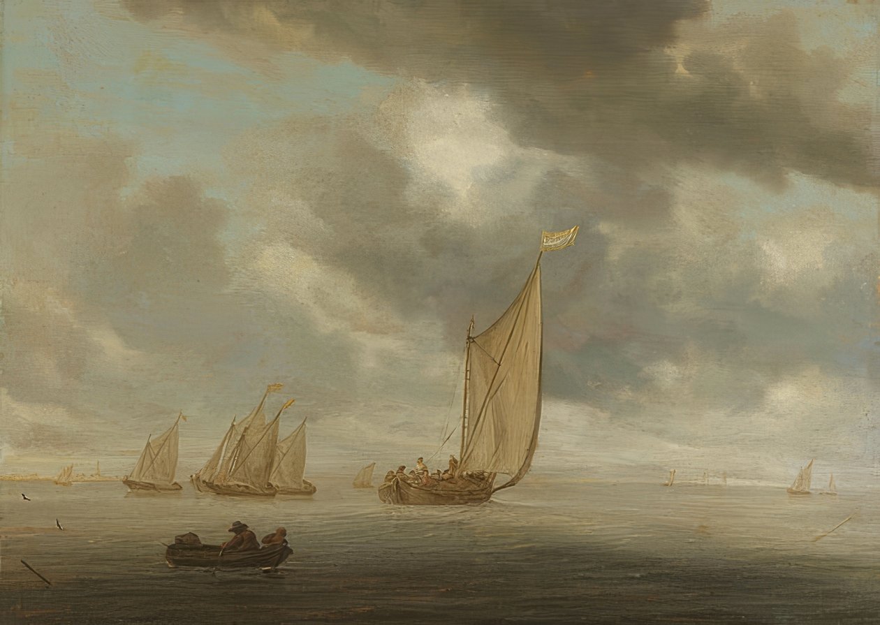 Purjelaivoja sisävesillä tekijältä Salomon van Ruisdael or Ruysdael