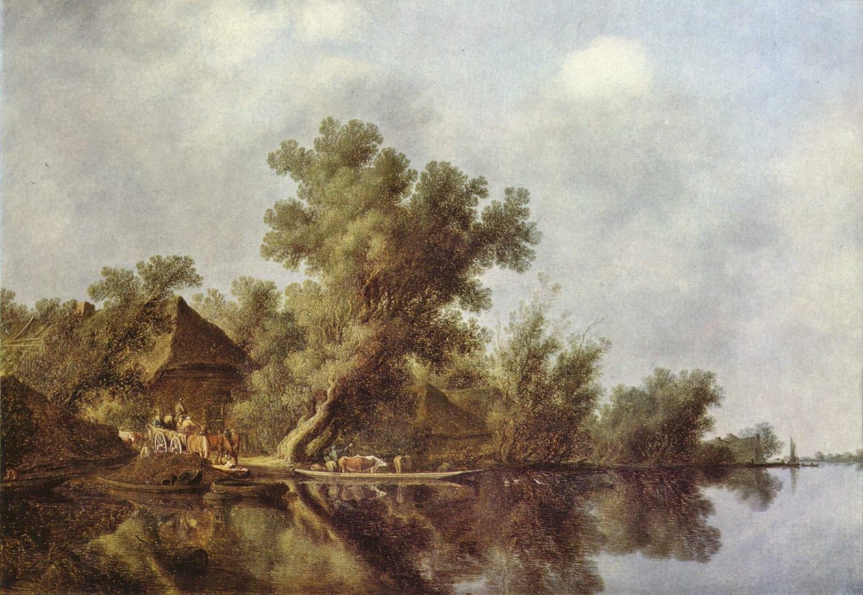 Jokimaisema tekijältä Salomon van Ruysdael