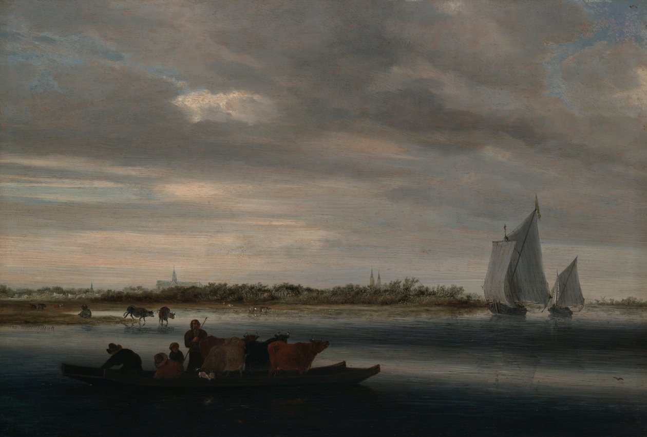 Näkymä Alkmaarille tekijältä Salomon van Ruysdael