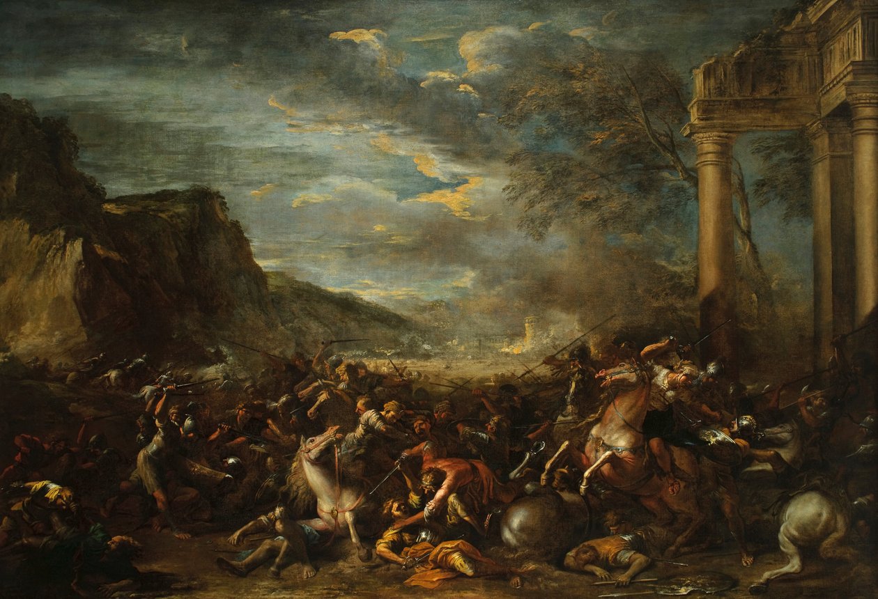 Ratsuväen taistelu tekijältä Salvator Rosa