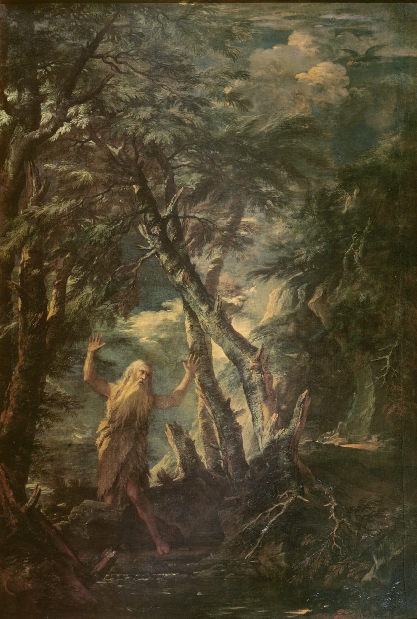 Pyhä Paavali Thebes (d.c.345) tekijältä Salvator Rosa