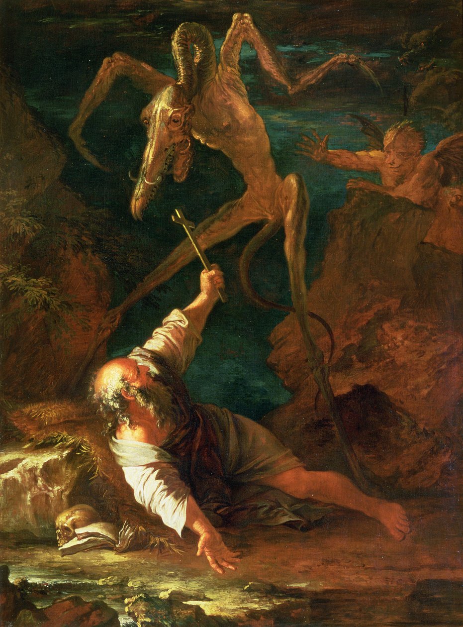 Pyhän Antoniuksen kiusaus tekijältä Salvator Rosa