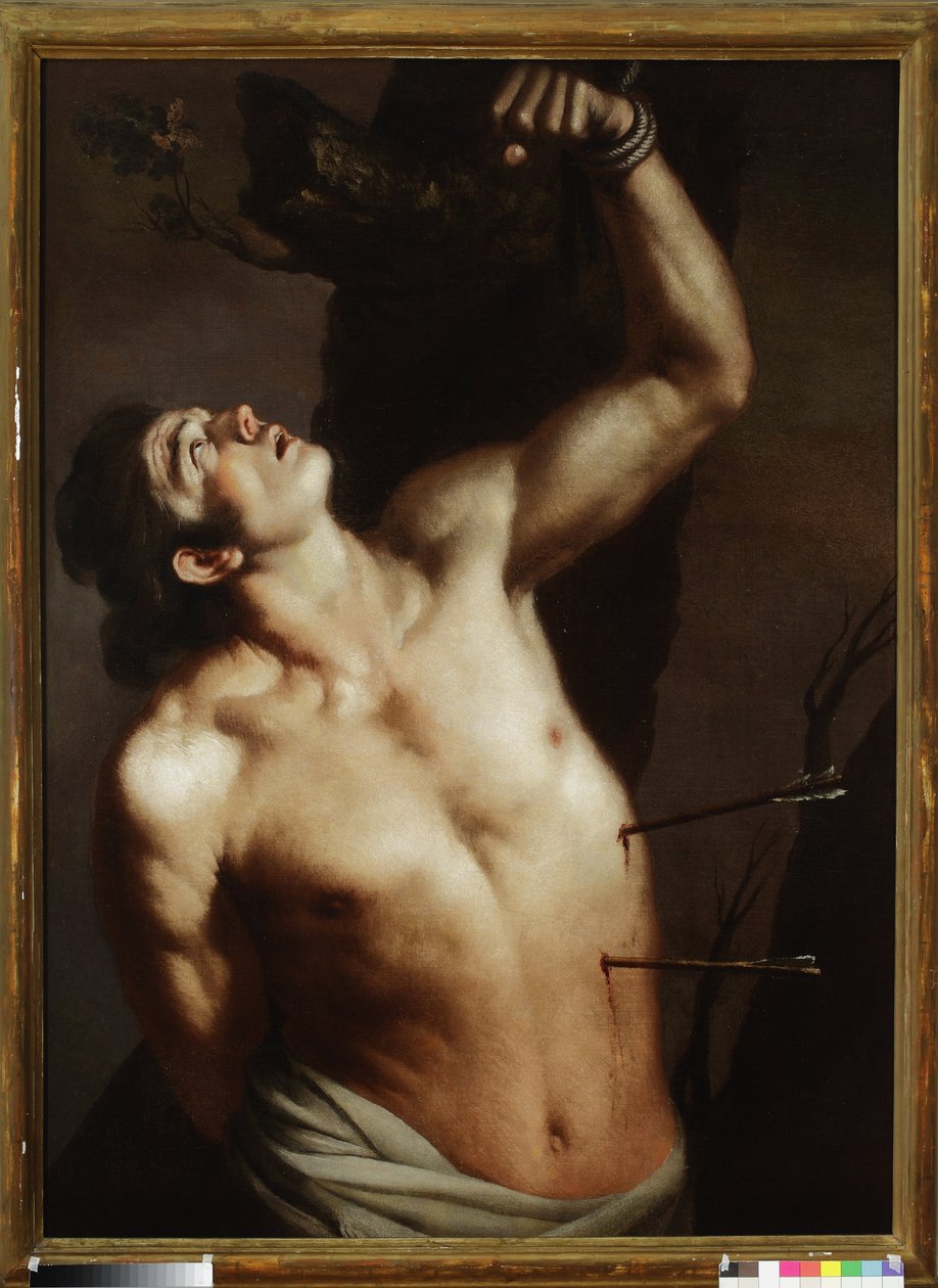 St Sebastian (öljy kankaalle) tekijältä Salvator (attr. to) Rosa