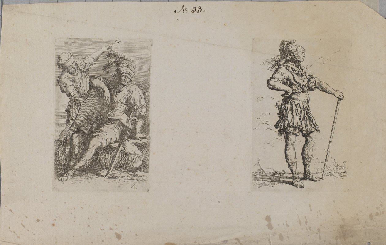 (Figuurisarja) Kaksi miestä tekijältä Salvator Rosa
