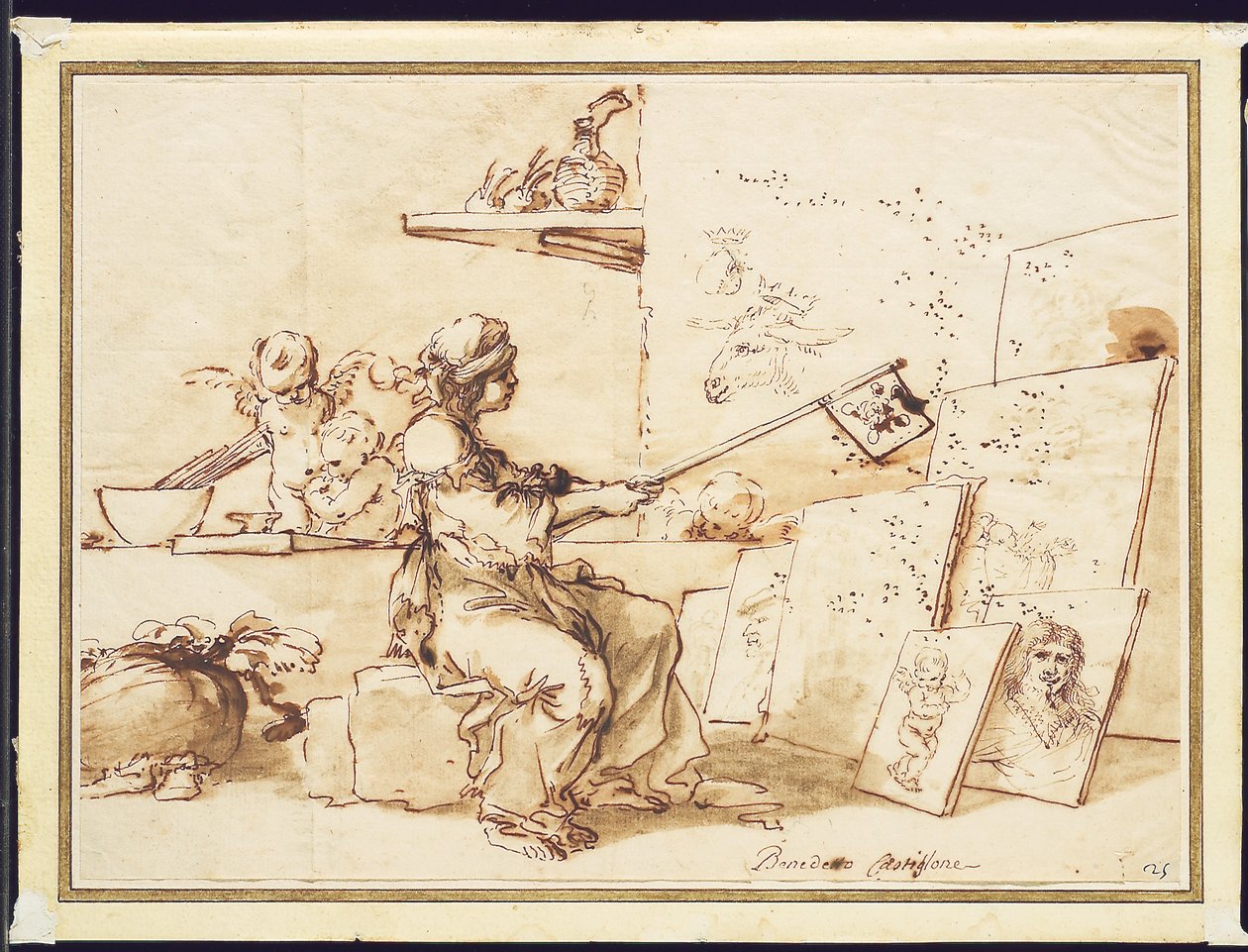 Huonon maalauksen allegoria, n. 1649-1650 tekijältä Salvator Rosa