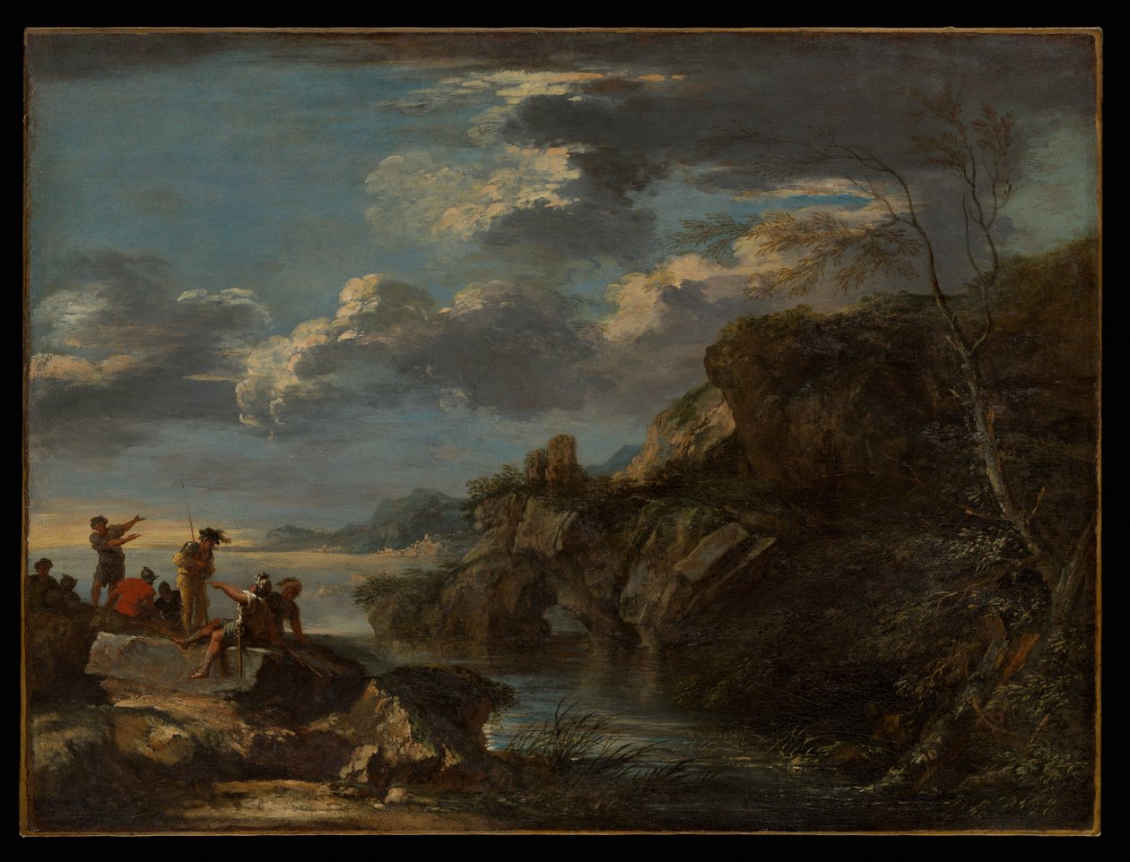 Rosvot kallioisella rannikolla tekijältä Salvator Rosa