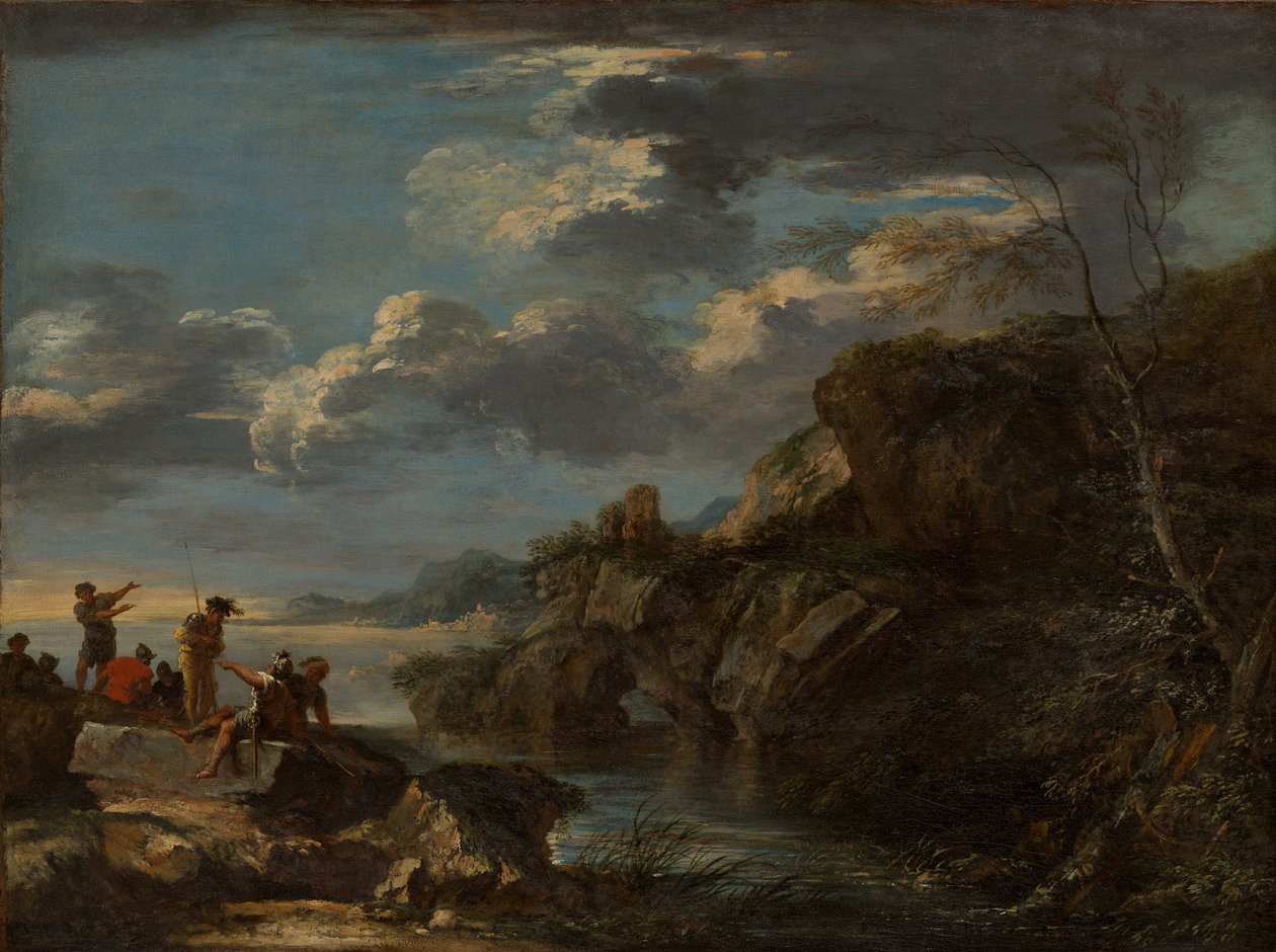 Rosvot kalliorannikolla, 1655-60. tekijältä Salvator Rosa