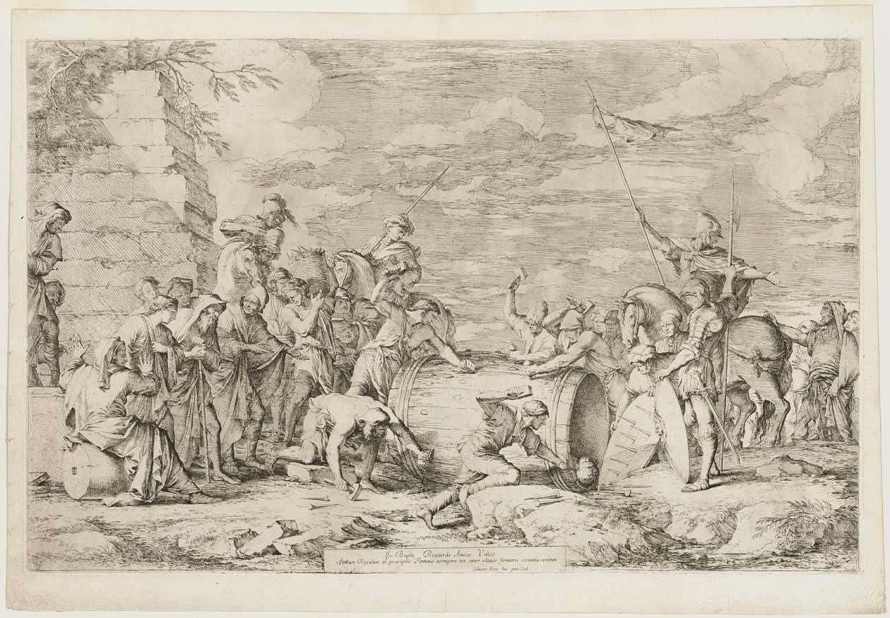 Atilius Reguluksen kuolema tekijältä Salvator Rosa