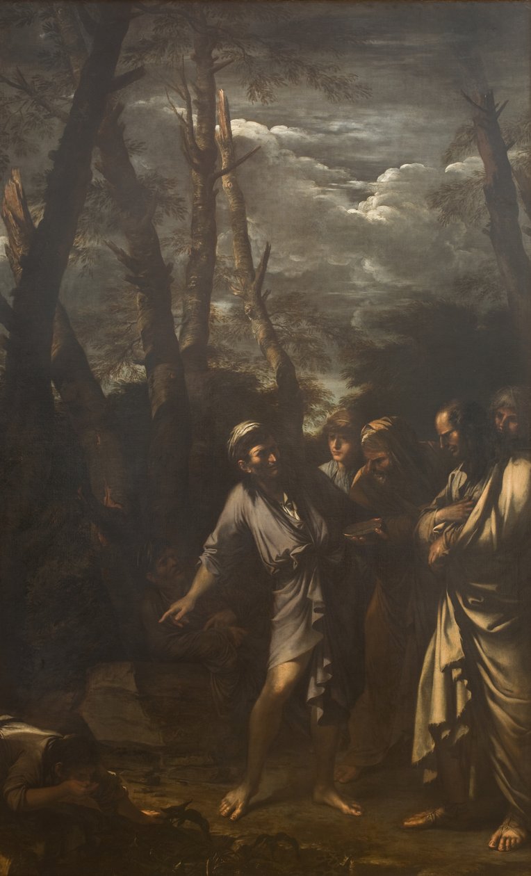Diogenes heittää pois juomakuppinsa tekijältä Salvator Rosa