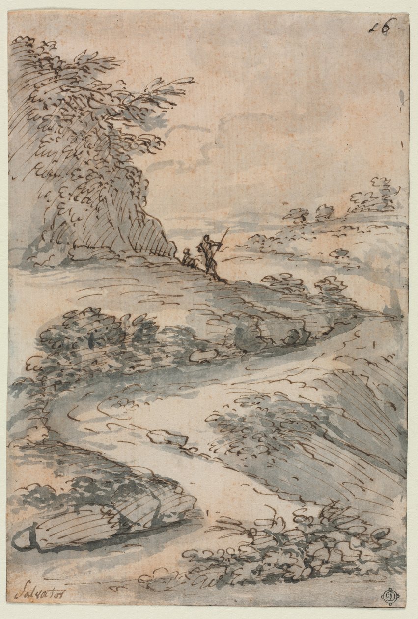 Figuurit mutkaisella tiellä tekijältä Salvator Rosa