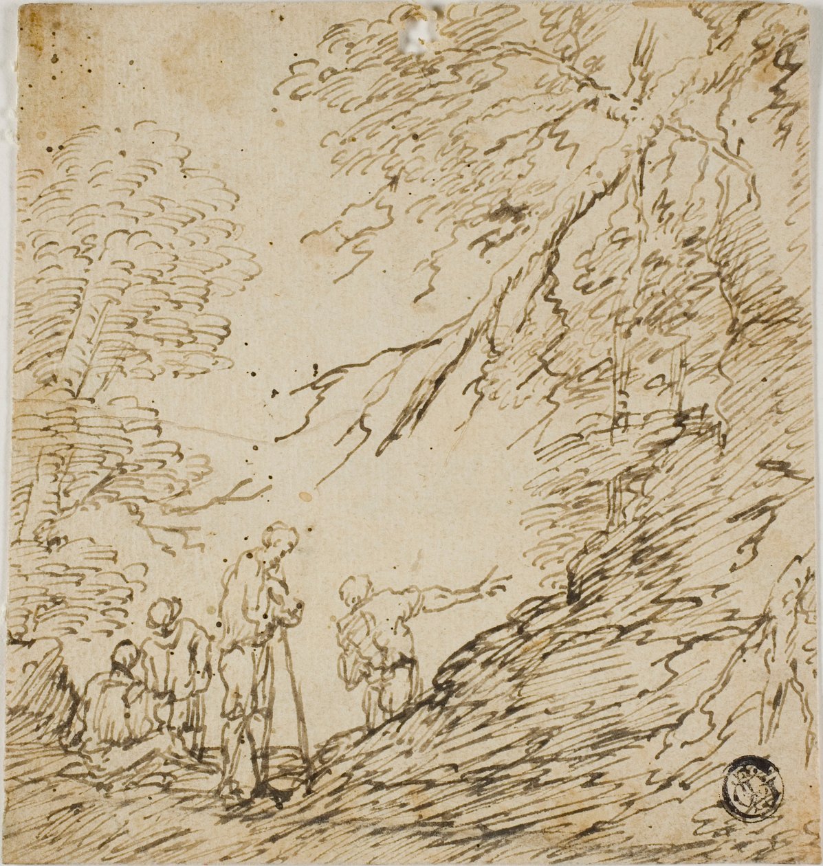 Neljä miestä metsässä tekijältä Salvator Rosa