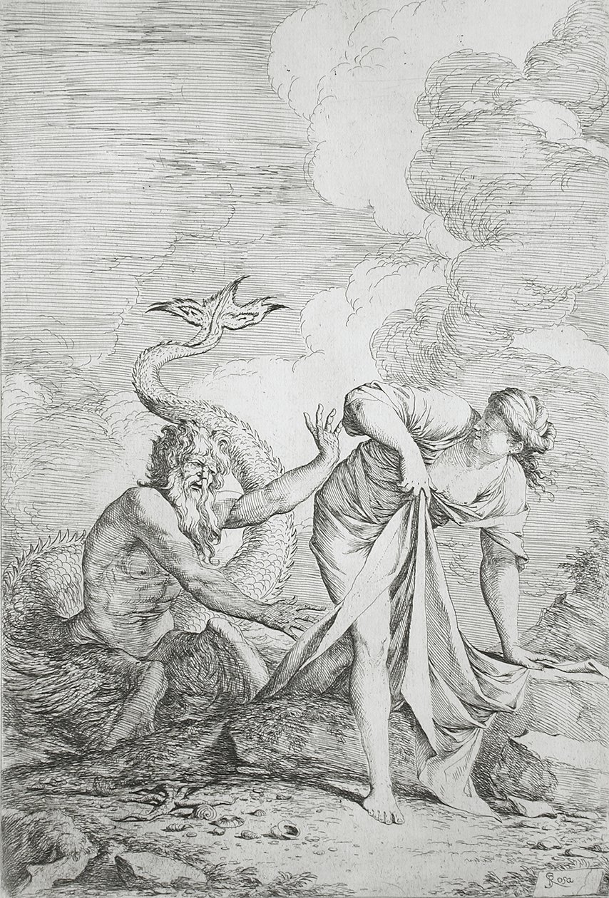 Glaukos ja Skylla tekijältä Salvator Rosa