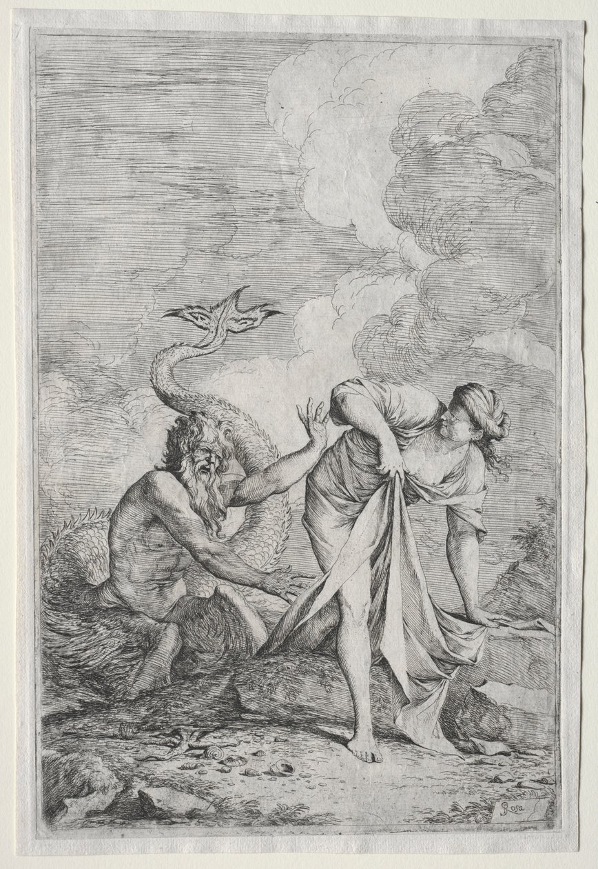 Glaucus ja Scylla, c. 1661 tekijältä Salvator Rosa