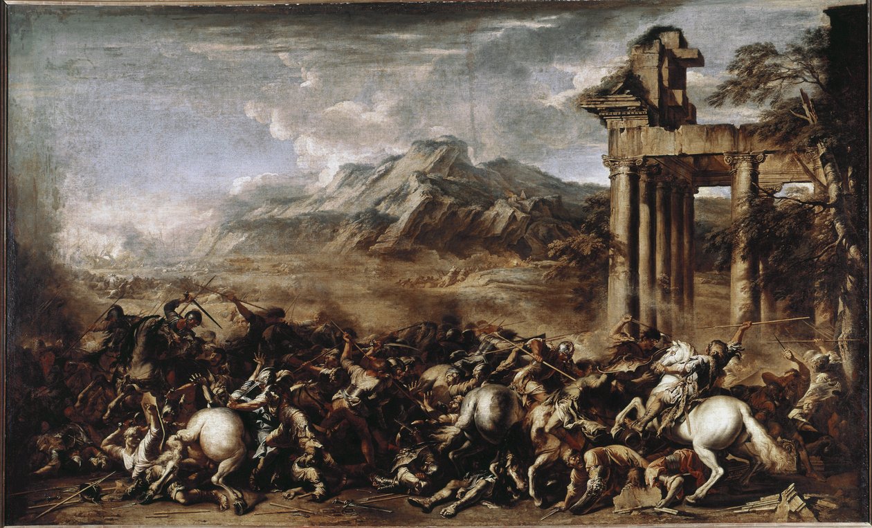 Heroic Battle (öljy kankaalle tekijältä Salvator Rosa