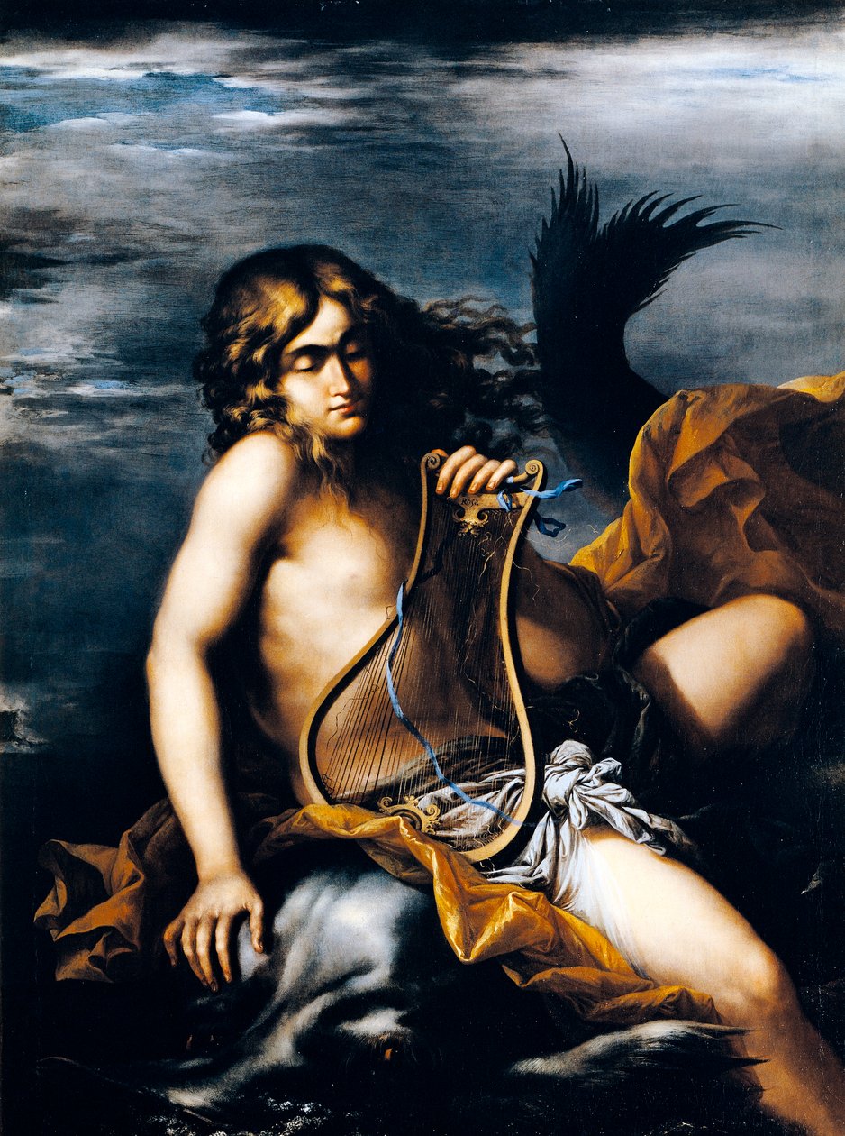 Arion delfiinin selässä, Salvator Rosa (1615-1673), öljy kankaalle. tekijältä Salvator Rosa