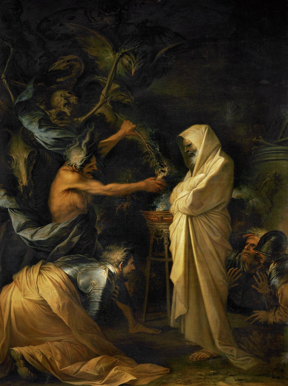 Samuelin varjo, joka ilmestyi Saulille Endorin Pythonissa ... tekijältä Salvator Rosa