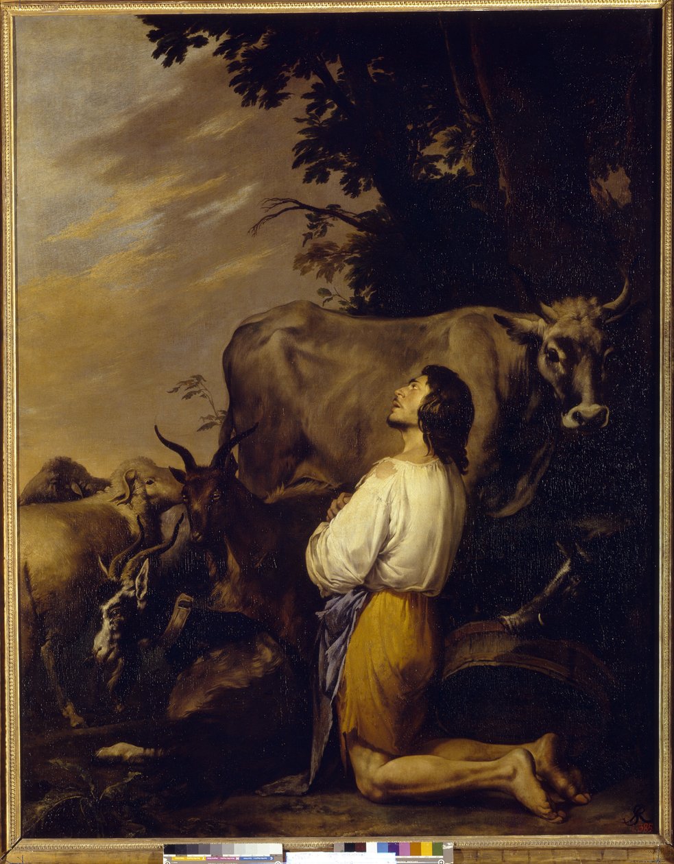 Vertaus tuhlaajapojasta (The Parable Of Prodigal Son). Salvatore Rosan (1615-1673) maalaus, öljy kankaalle, noin 1640-1650. italialaista taidetta tekijältä Salvator Rosa