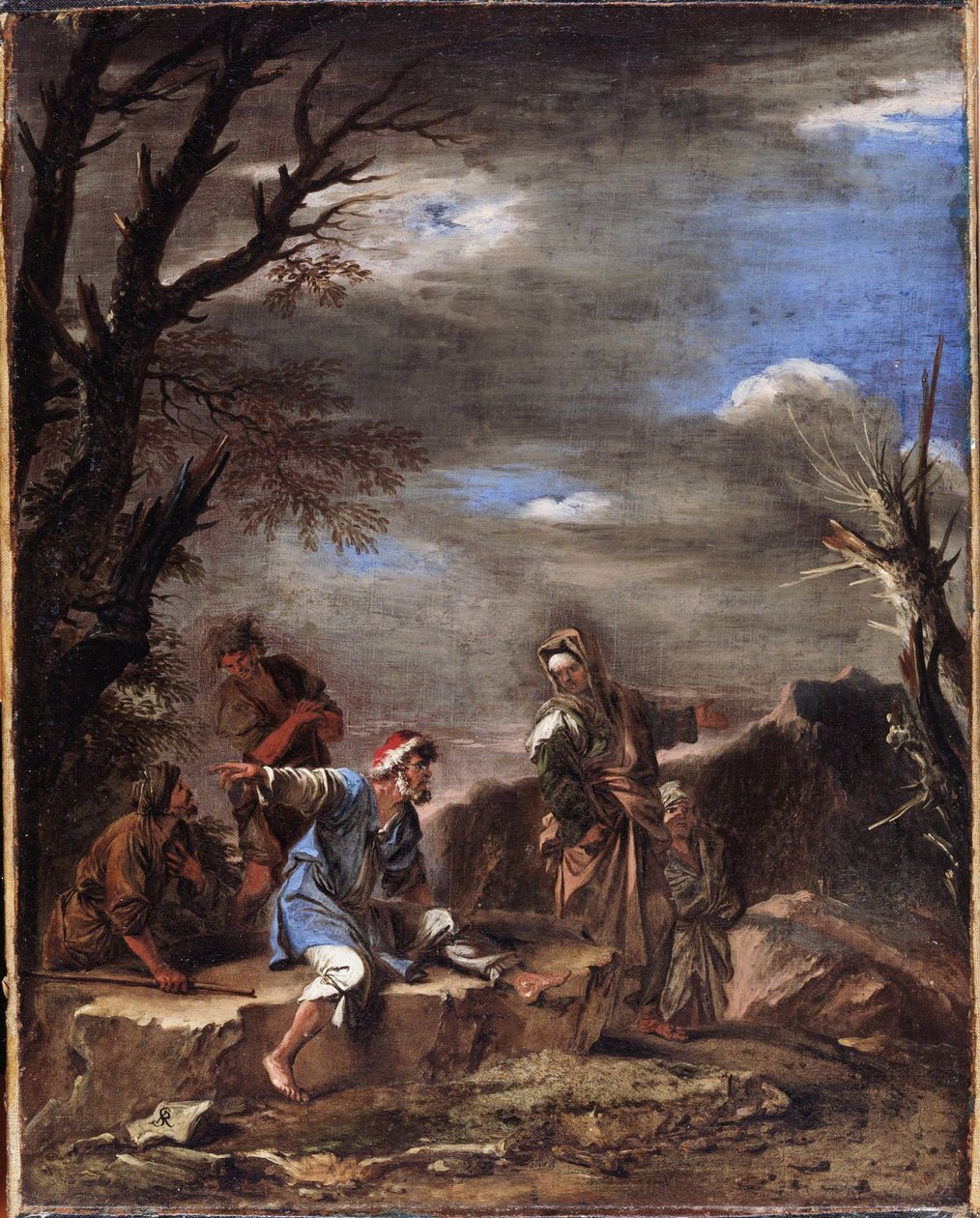 Maisema ja hahmoja tekijältä Salvator Rosa