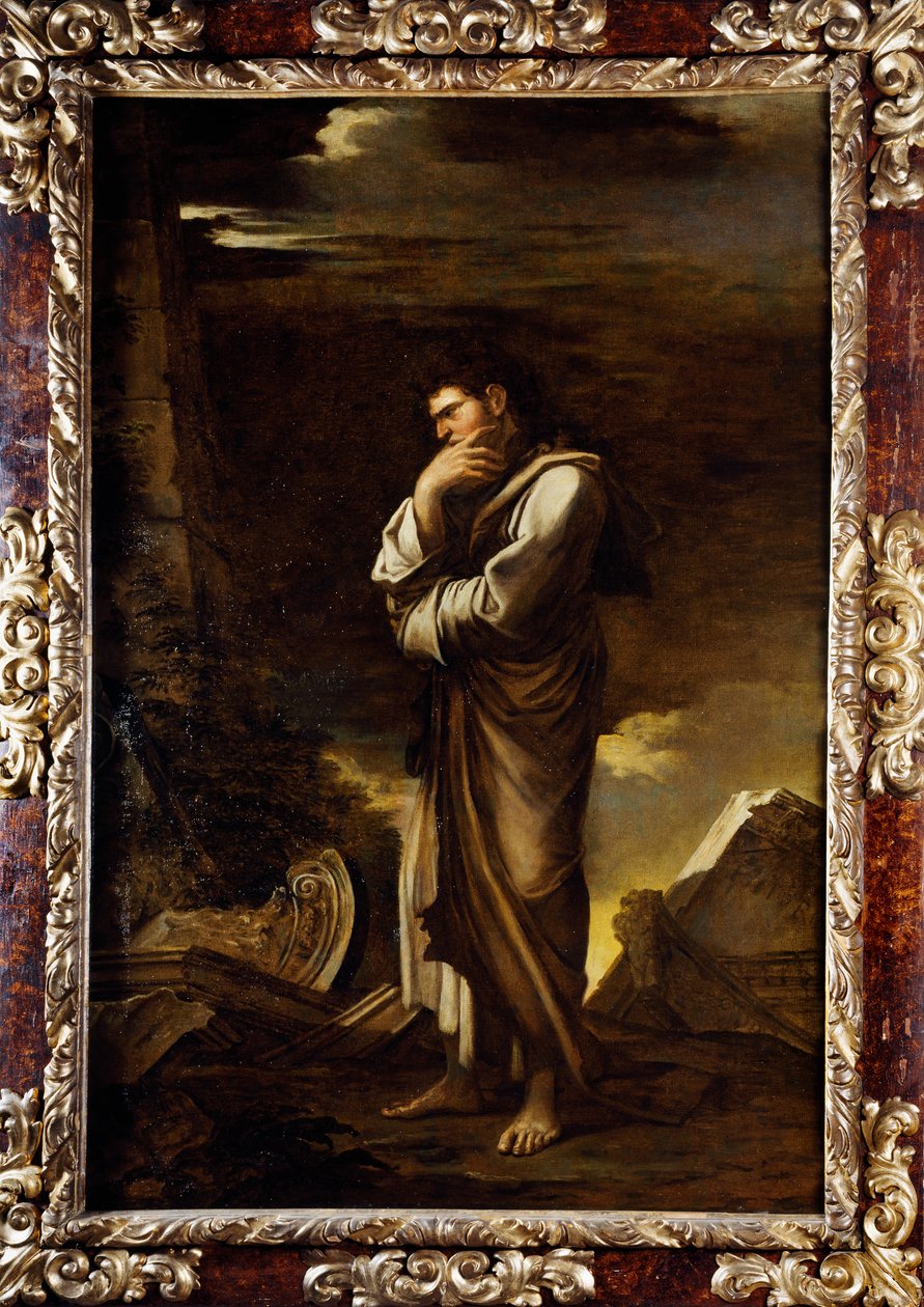 Marius meditoi Carthagen raunioiden keskellä, noin tekijältä Salvator Rosa