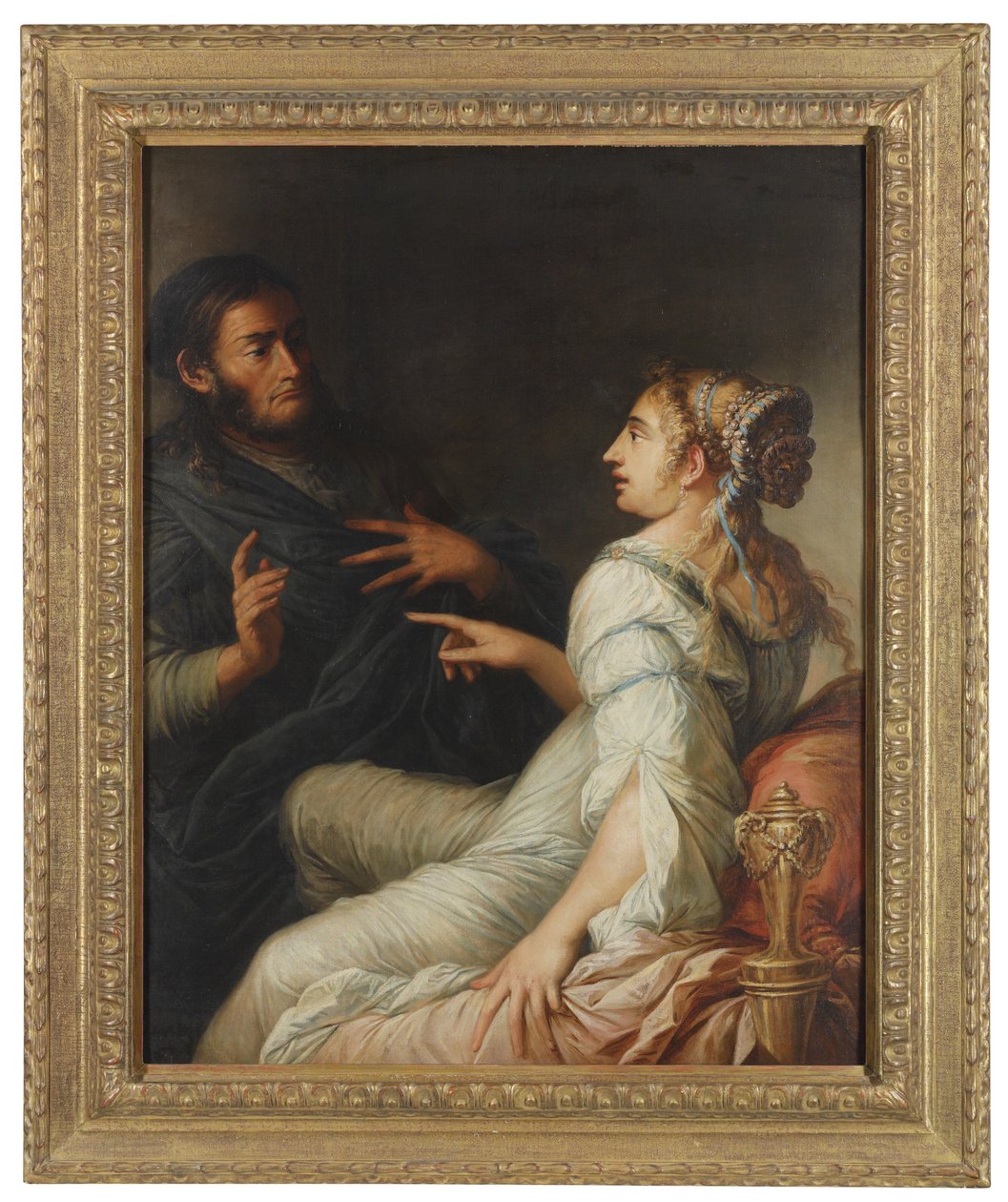 Phryne ja Xenokrates tekijältä Salvator Rosa