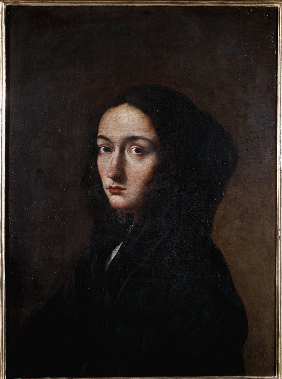 Taiteilijan vaimon Lucrezian muotokuva (öljy kankaalle tekijältä Salvator Rosa