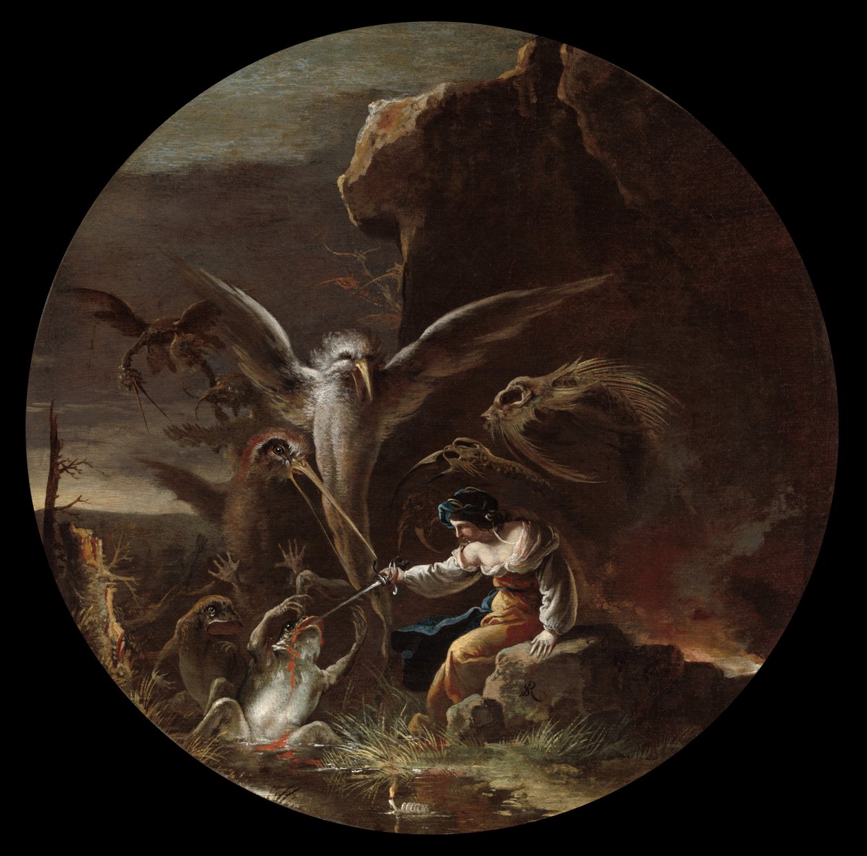 Noituuden kohtaukset, n. 1645-1649. tekijältä Salvator Rosa