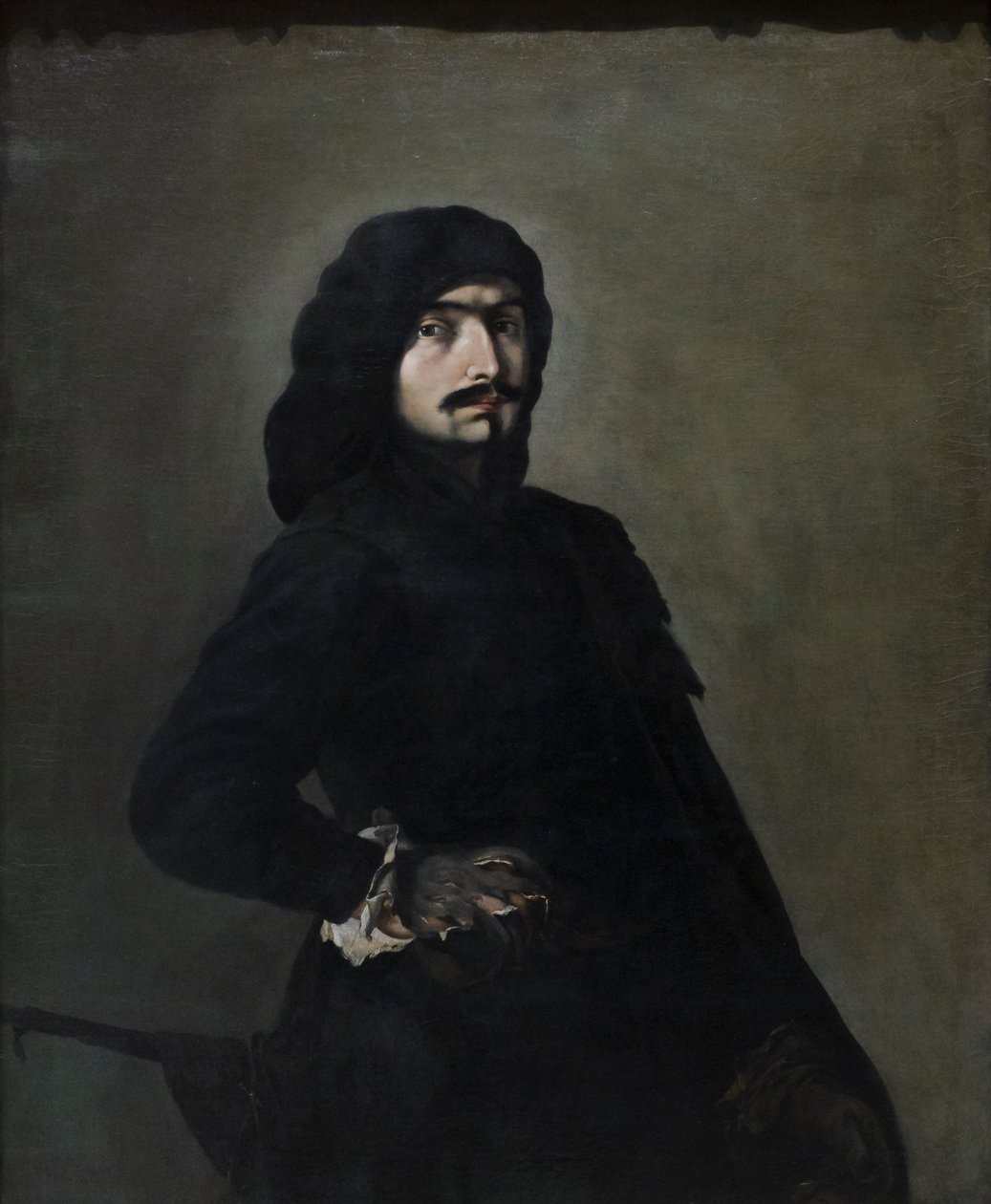 Omakuva Pascariellona, noin 1645-49 (öljy kankaalle). tekijältä Salvator Rosa