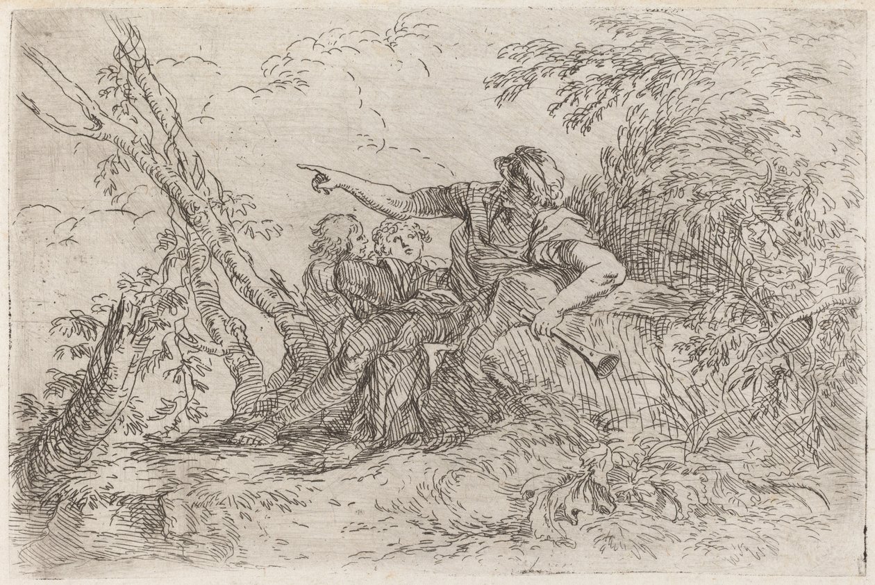 Paimen maisemassa tekijältä Salvator Rosa