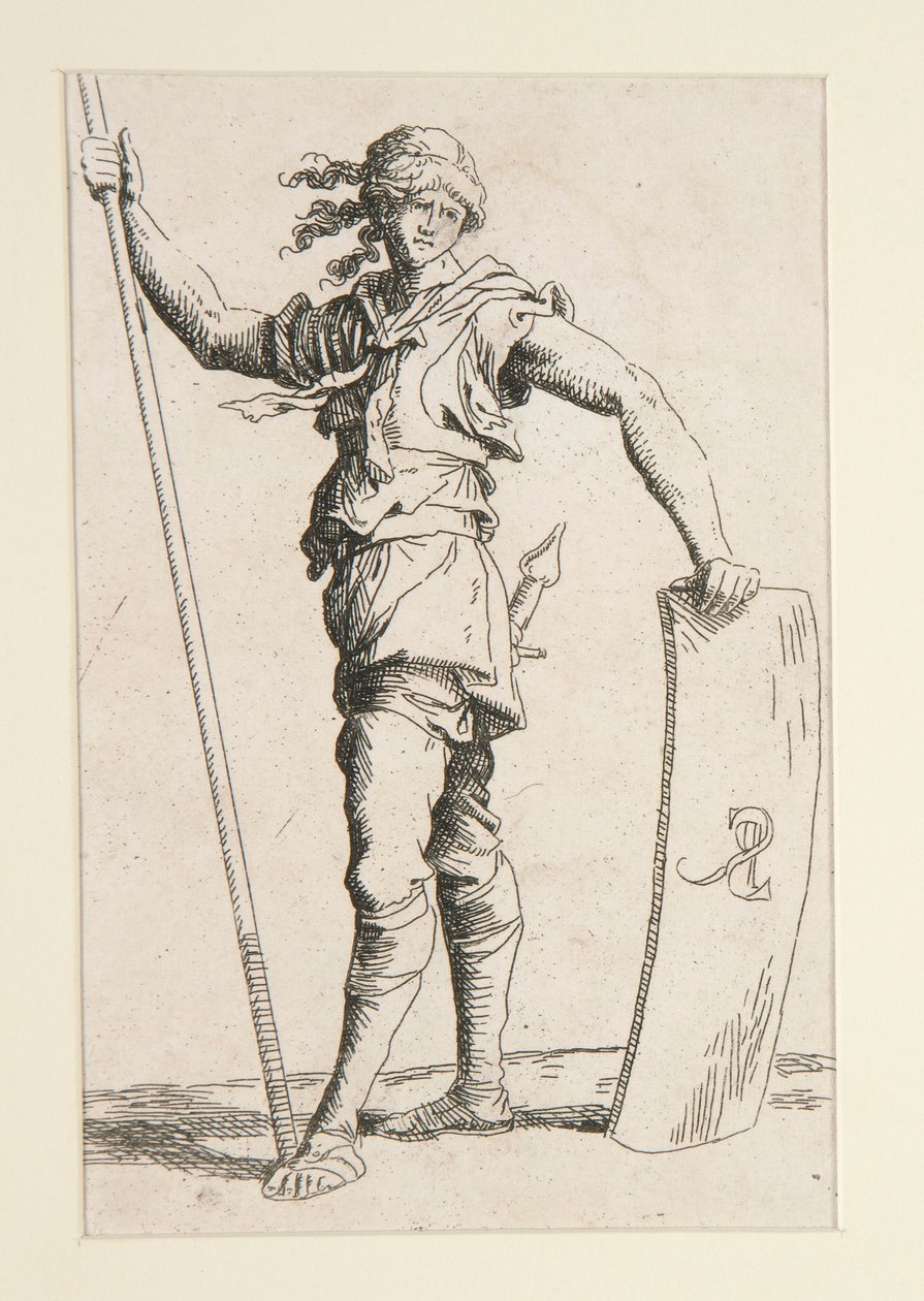 Sotilas Lancen ja Shieldin kanssa tekijältä Salvator Rosa