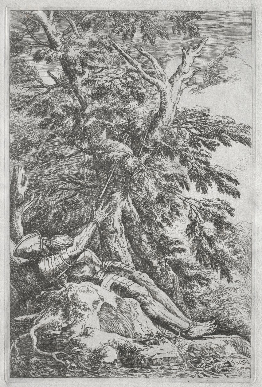 St. William the Hermit, n. 1662. tekijältä Salvator Rosa
